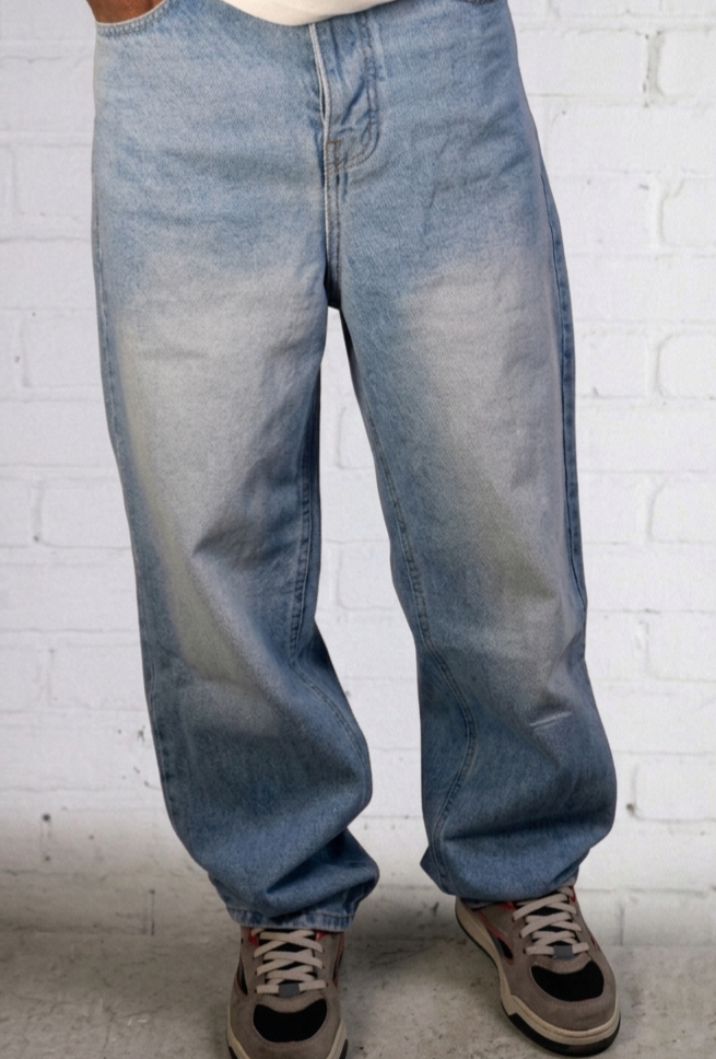 Ice Blue Wide Leg Jeans
